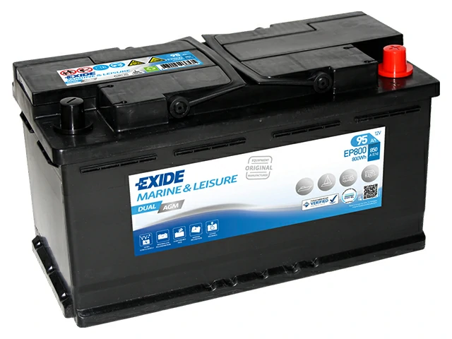 Exide Dual EP800 95Ah AGM
