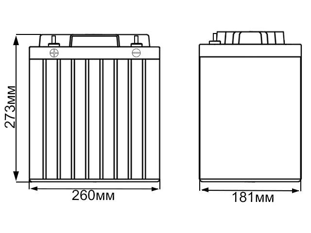 U.S. Battery US 8VGCHC XC2 147Ah