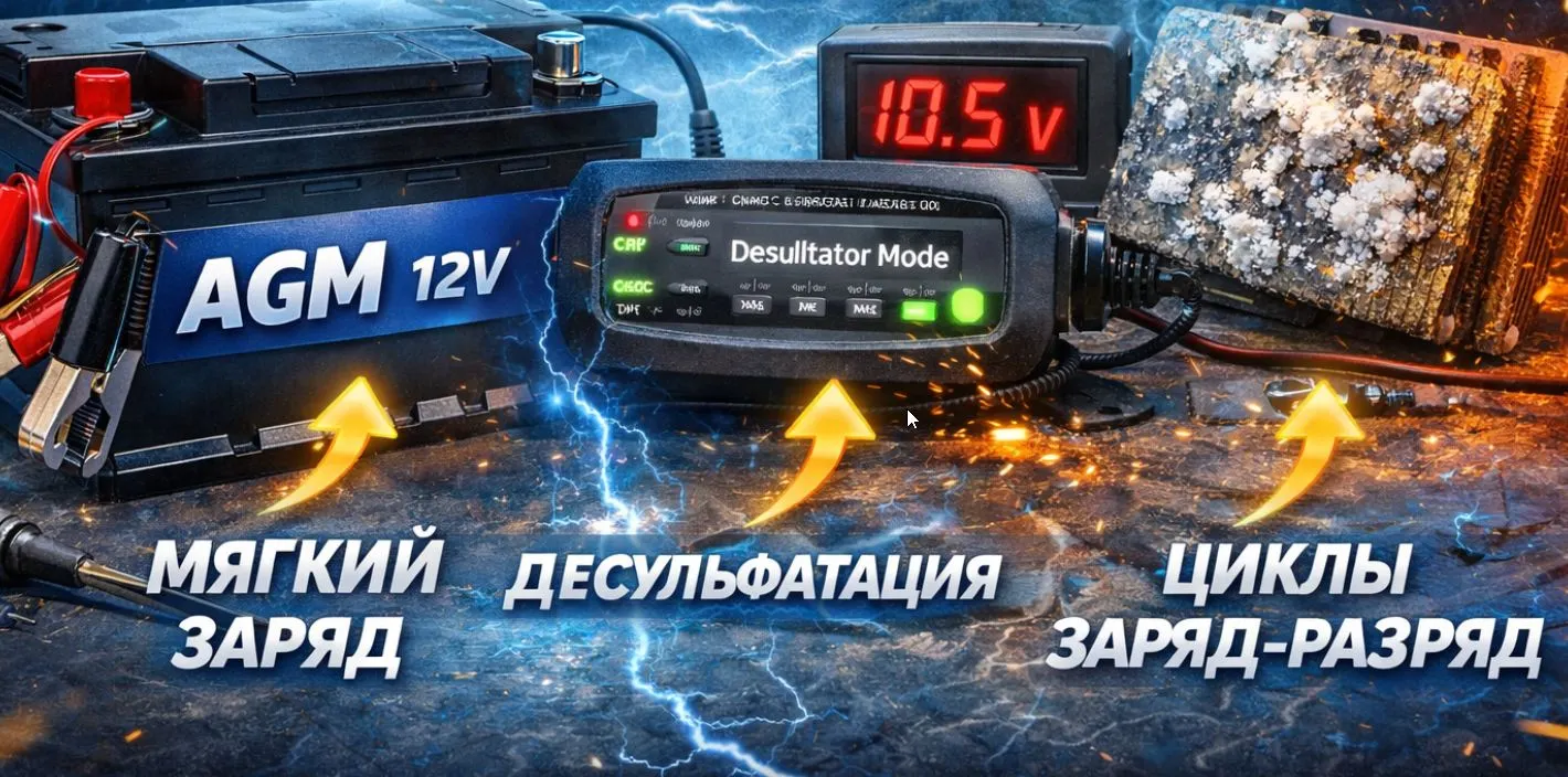 методы восстановления АГМ батарей